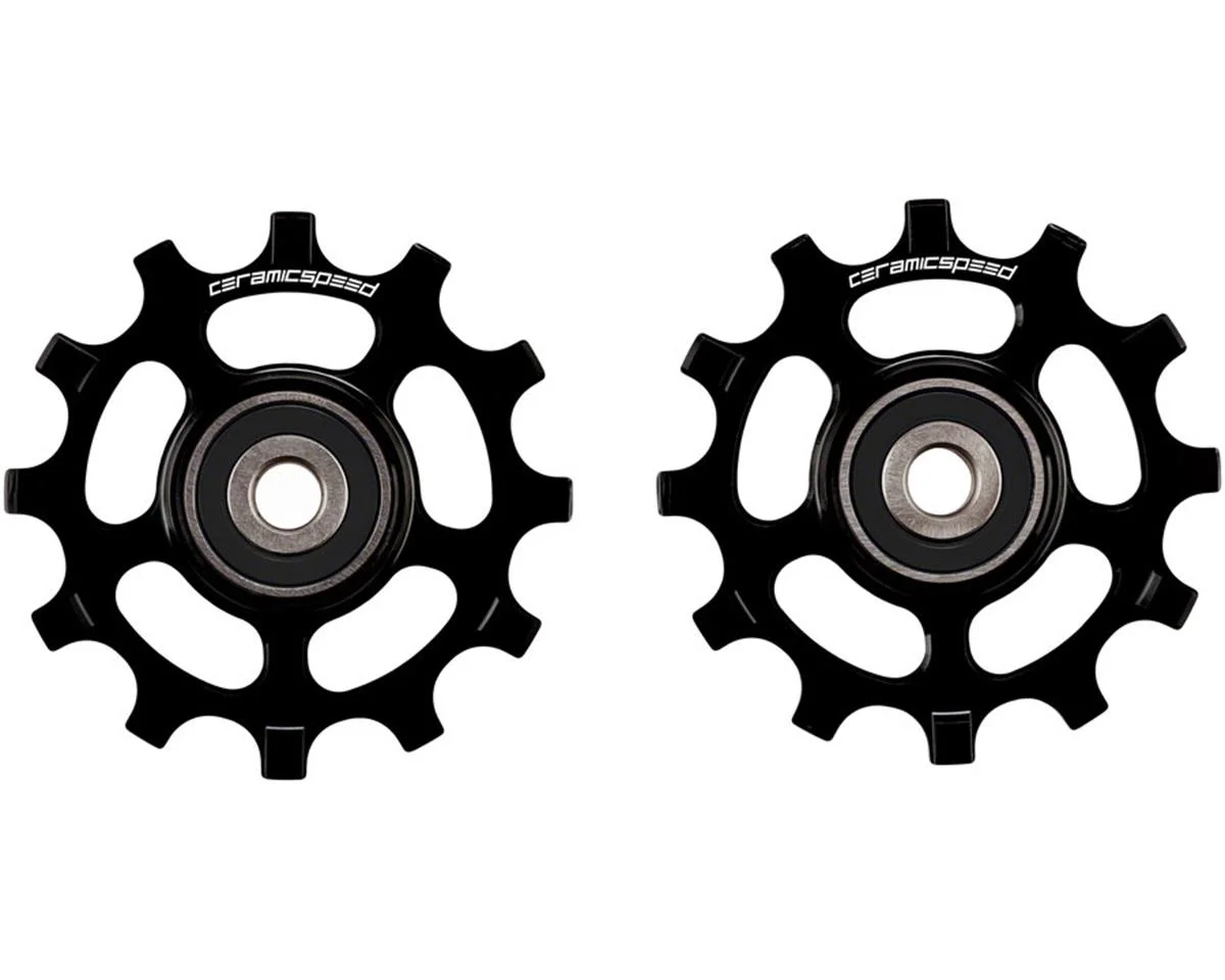 CeramicSpeed 12T Pulley Wheels (Black) (SRAM AXS Road D1) (Ceramic Bearings)